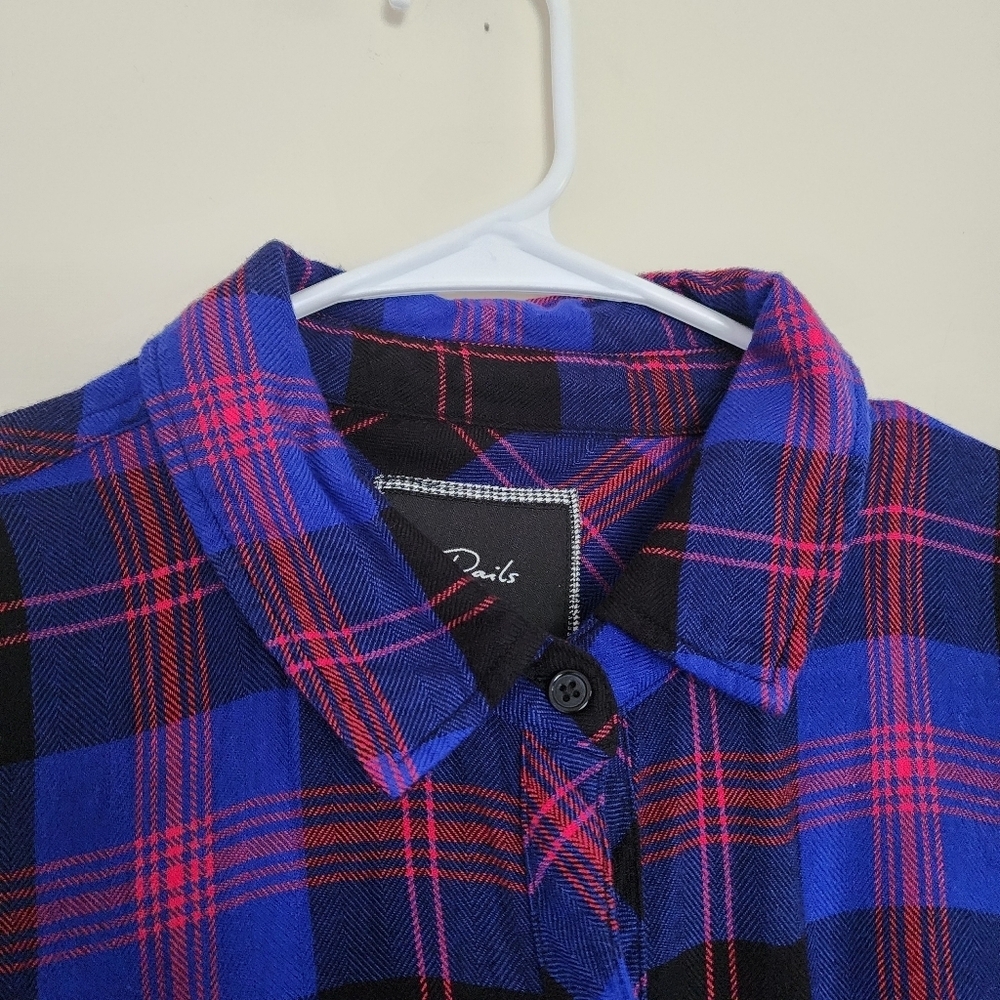 Rails Hunter Flannel Plaid Button Down Shirt Size XS - Picture 6 of 13